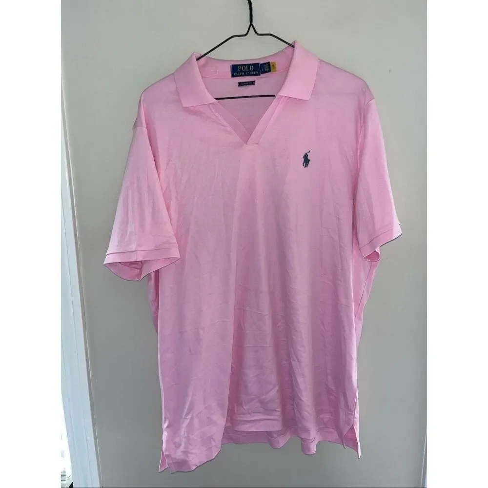 Ralph Lauren Classic Fit Pink Polo Large